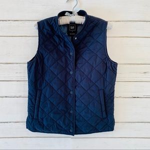 Gap Navy Quilted Vested